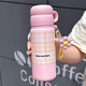 納登水杯保溫杯女生高顏值帶蓋茶水分離泡茶杯學(xué)生便攜不銹鋼隨行杯子 粉色 500ml