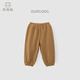 乖奇熊【麥穗棉】嬰幼兒長(cháng)褲秋冬季寶寶針織保暖褲居家休閑兒童毛織褲子 高原黃 90