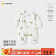童泰（TONGTAI）嬰兒連體秋冬寶寶保暖衣服夾棉哈衣爬服TS43J187-DS綠色80cm
