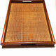 施錦茶盤(pán)藤編純手工藤編實(shí)木竹編托盤(pán)歐式木質(zhì)茶盤(pán)酒店長(cháng)方形水果盤(pán)木 藤40*30*3.5茶色