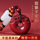 福進(jìn)家正品朱砂貔貅吊墜平安扣原礦紫金砂護身符男女款項鏈轉運珠掛件 紫金砂-貔貅平安扣【附證書(shū)】