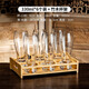 盧咖芮斯高檔水晶玻璃扎啤酒杯大容量家用輕奢精釀小麥扎啤杯金箔冷飲杯子 【6只裝+杯架】金箔啤酒杯 330ml