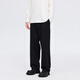 PSO Brand粗斜紋呢子西裝長(cháng)褲冬季直筒厚款青年百搭潮流無(wú)彈褲子 墨灰色 BlackGrey L
