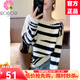 EDJCVTT設計感黑白斑馬不規則條紋毛衣女2025春秋冬新款寬松內搭針織衫 黑白條紋 XL 115-125斤