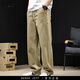 DEREK JEFF 戴里克.杰夫牛仔褲男直筒潮牌寬松大碼美式闊腿褲子春秋季2025新款 卡其色 M 適合100-120斤