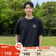 VANS范斯官方 男女情侶短袖T恤燒烤BBQ飛豬印花 黑色  L