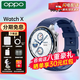 OPPO Watch X 全智能手表 運動(dòng)健康手表 藍寶石水晶表鏡 雙頻GPS精準定位 血氧心率監測一加藍牙手表 千帆蔚藍|舒適型真皮表帶