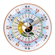 Tazxin養(yǎng)生掛鐘子午流注美容院鐘表中醫(yī)十二時辰經絡八卦靜音掛墻時鐘大 養(yǎng)生B 【金色框】 12英寸 30cm