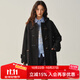 ELAND衣戀毛呢外套女單排扣帶帽大衣2025冬季新款 深灰色(17)D/Grey S /160