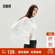 森馬（Semir）外套女秋短款蕾絲寬松蝙蝠袖棉麻立領(lǐng)2025小清新夾克10A525108002