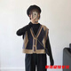 奧洛黛婭秋冬季氣質(zhì)小個(gè)子穿搭針織衫馬甲毛衣打底衫法式復古兩裝女裝 藍色馬甲單件-馬甲背心 均碼 -馬甲背心