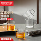 金灶（KAMJOVE）玻璃水杯耐熱小品茗杯加厚功夫茶杯茶具家居泡茶小杯帶把花茶杯 透明款 50ml 4只