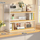 伊思家桌上書(shū)架桌面置物架辦公桌收納餐桌宿舍書(shū)桌多層小層架工位分層柜 【標準款三層大號】白架橡木板
