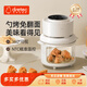 多利科（Dretec）空氣炸鍋日本品牌玻璃可視化家用多功能3l大容量電炸鍋觸屏無(wú)油烤箱一體機 乳白色 3L