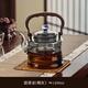 青蘋(píng)果煮茶壺煮茶器新款加厚玻璃燒水泡茶專(zhuān)用電陶爐圍爐煮茶套裝 蒸煮一體】星空煙灰提梁壺1200ML