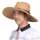 朗琦威尊中老年人草帽男大帽檐遮陽(yáng)帽防曬老人帽子夏款太陽(yáng)帽遮陽(yáng)帽戶(hù)外 草帽牛仔【卡其色】 可調(diào)節(jié)