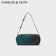 CHARLES&KEITH單肩腋下包法棍包包女包女士生日七夕禮物CK2-20270918 Green綠色 M