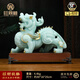 旺鼎檀貔貅擺件客廳玄關(guān)家居飾品辦公室裝飾開(kāi)業(yè)禮物喬遷新居禮品 31CM小號(hào)貔貅描金蘭冰玉色單只31