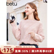 百圖betu女裝冬季新款毛衣圓領(lǐng)落肩長(cháng)袖寬松慵懶風(fēng)毛衣女2311T39 粉紅 M