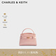 CHARLES&KEITH鱷魚紋凱莉包手提斜挎婚包包女包生日禮物CK2-50270880-1 Light Pink淺粉色（新色） S