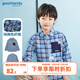 歌瑞家（greatfamily）兒童襯衫春秋季翻領(lǐng)長(cháng)袖襯衣小童男童色織格樂(lè )友 格子 100 【3-4歲】