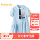 巴拉巴拉女童裙子兒童連衣裙2025夏條紋襯衫裙子208225111047