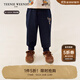 Teenie Weenie Kids小熊童裝25年款新款男女寶寶彈力刺繡仿牛仔褲 藏青色 110 cm