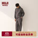 無(wú)印良品（MUJI）男式 毛圈棉 褲子 25年秋季 長(cháng)褲 衛褲 男裝 運動(dòng)褲 AB1NRA5A 炭灰色 M (170/80A)