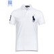 RRL拉夫勞倫Ralph Lauren保羅夏季純棉翻領(lǐng)大馬標短袖POLO衫半袖男 白色(大標) S 現貨(建議130-150斤)