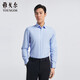 雅戈爾（YOUNGOR）25新款【桑蠶絲】新品商務(wù)休閑格紋長(cháng)袖襯衫男 淺藍格子 41