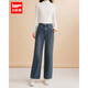 IEF/愛(ài)依服2024新款冬季韓版時(shí)尚通勤氣質(zhì)牛仔闊腿褲 牛仔深藍 M