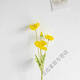 冰島虞美人ins風(fēng)溫柔仿真花束客廳餐桌裝飾假花擺件拍照道具 超美植絨黃色 單獨(dú)1支(4朵花)