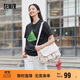 森馬（Semir）斜挎包男工裝背包大容量帆布包情侶郵差包105324153212