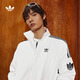 adidas情侶款復古風(fēng)梭織立領(lǐng)夾克外套男女秋季阿迪達斯官方三葉草   亮白   M
