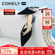 康莉（COMELY）羊皮包頭拖鞋女25年夏季粗跟法式兩穿涼拖尖頭穆勒鞋 黑色 37