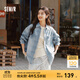 森馬（Semir）森柔牛仔|商場同款牛仔襯衫女oversize春季2025新款格紋襯衣 藍(lán)色調(diào)00388 S (155) 80A
