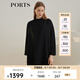 PORTS寶姿女裝秋冬新品新款簡(jiǎn)約優(yōu)雅純色長(cháng)袖連衣裙 黑色 L (8)