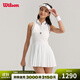 威爾勝（Wilson）官方25夏季新款女士TOPSPIN一體織透氣修身POLO領(lǐng)網(wǎng)球運動(dòng)連衣裙 亮白色-WW00564511WTA S /165/84A