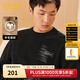 卡賓男裝 高周波LOGO毛衣秋新款寬松針織衫肌理線(xiàn)衫休閑H 煤黑色01 M /170/48