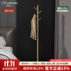 Mamorino德國(guó)品牌輕奢黃銅衣帽架落地臥室掛衣架家用高級(jí)衣架簡(jiǎn)易衣服架子 銅拉絲樹(shù)杈白石（1.72米）