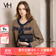 VANESSA HOGAN VH女包山茶花系列方包質(zhì)感菱格包時(shí)尚腋下單肩包通勤牛皮斜挎包
