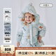 OAK FAMILY兒童白鵝絨羽絨服連帽加厚冬款男女寶寶保暖三防外套 小雪人 90 cm