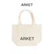 ARKET男女同款 迷你帆布袋手提袋便當包春秋經(jīng)典款1254434001 米白/黑色