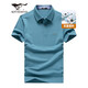 七匹狼短袖T恤男夏季5A抗菌休閑凈色冰絲涼感翻領(lǐng)Polo打底衫男裝商務(wù)短t 103(灰藍)-升級版 XL 175/92A