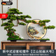 PRUY輕奢高檔新中式擺件綠植仿真迎客松酒店玄關(guān)造景裝飾喬遷搬家禮物 新中式迎客松擺件（江山如畫(huà)大號）送電池盒