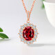 JOLEE項鏈女S925銀石榴石輕奢時(shí)尚彩色寶石吊墜項墜飾品送女士新年禮物