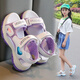 鴻星童尓克童鞋女童涼鞋夏季2025新款兒童沙灘鞋軟底運(yùn)動(dòng)中大童公主鞋子 666紫色 35  標(biāo)準(zhǔn)運(yùn)動(dòng)碼