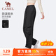 駱駝（CAMEL）加絨工裝褲男女防潑水直筒傘兵運動(dòng)褲 J35CAYL6024 幻影黑 L