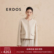 ERDOS 絲絨混紡雙層箱型立體剪裁寬松毛呢寬松通勤女短外套 香草白 M 165/84A