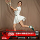 Monster Guardians運動(dòng)網(wǎng)球裙女 復古撞色學(xué)院風(fēng)百褶短裙戶(hù)外休閑顯瘦半身裙 白色 M